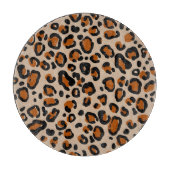 Leoparden Pelzdesign, nahtloses Muster. Schneidebrett (Vorderseite)