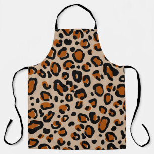Leoparden Pelzdesign, nahtloses Muster. Schürze