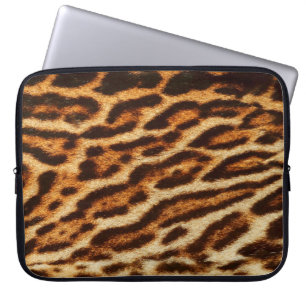 Leoparden Pelztexturen. Tierdruck Laptopschutzhülle
