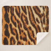Leoparden Pelztexturen. Tierdruck Sherpadecke (Vorderseite (Horizontal))