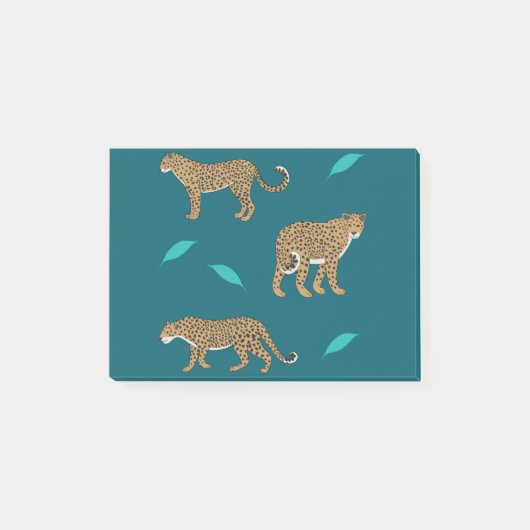 Leoparden Post-it Klebezettel (Vorderseite)
