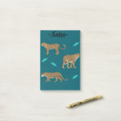 Leoparden Post-it Klebezettel (Auf Schreibtisch)