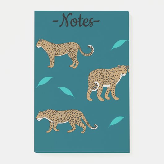 Leoparden Post-it Klebezettel (Vorderseite)