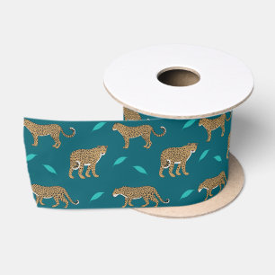 Leoparden Satinband