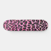 Leoparden, Schwarz und Hot-Pink Skateboard (Horizontal)
