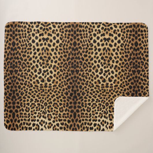 Leoparden-Skin-Muster Sherpadecke (Vorderseite (Horizontal))
