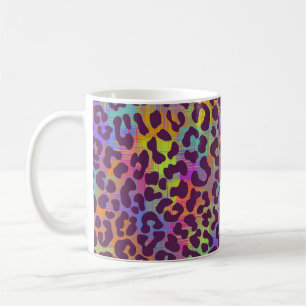Leoparden-Skin-Muster. Sich nahtlos wiederholendes Kaffeetasse