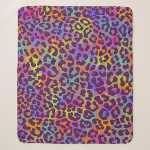 Leoparden-Skin-Muster. Sich nahtlos wiederholendes Sherpadecke