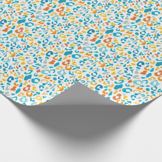 Leoparden Spots: Farbige Vintage Textur. Geschenkpapier (Ecke)