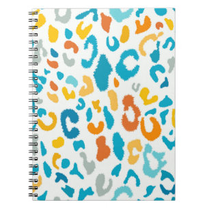 Leoparden Spots: Farbige Vintage Textur. Notizblock