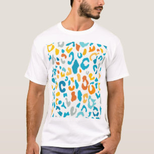 Leoparden Spots: Farbige Vintage Textur. T-Shirt