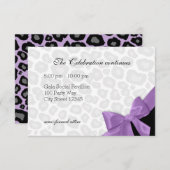 Leoparden-Spots und Lila Multifunktionsleisten-Inf Begleitkarte (Vorne/Hinten)