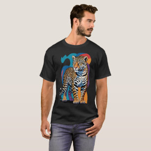 Leoparden-Tierdruck-T-Shirt   Trendige wilde Mode  T-Shirt