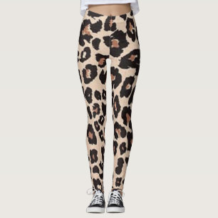 Leoparden-Tierdruckmuster Leggings