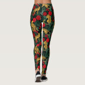 Leoparden und Rose Leggings (Rückseite)