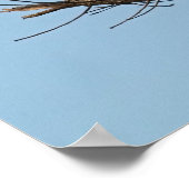 Leoparden während des Sitzens auf einem Baumstreif Poster (Ecke)