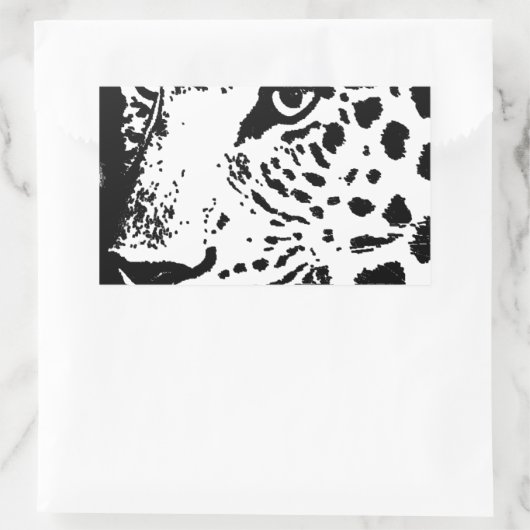 Leopardenauge Rechteckiger Aufkleber (Tasche)