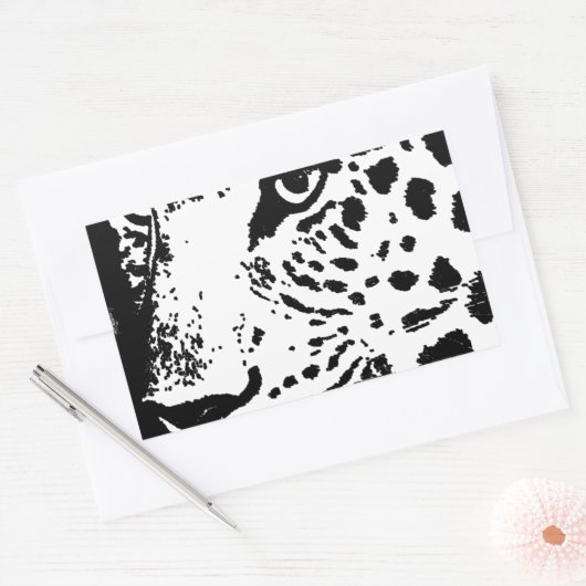 Leopardenauge Rechteckiger Aufkleber (Umschlag)