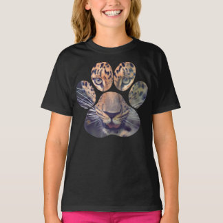 Leopardenaugen Pfefferkuchen-Katzenhahn T-Shirt