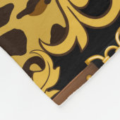 Leopardenbarocke, Verzierte Tierausdruck Fleecedecke (Ecke)