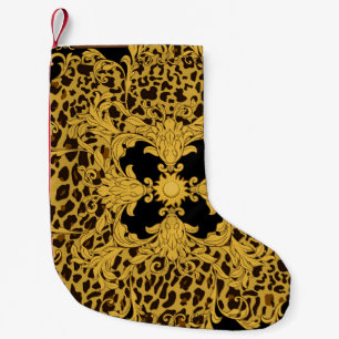 Leopardenbarocke, Verzierte Tierausdruck Kleiner Weihnachtsstrumpf