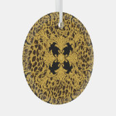 Leopardenbarocke, Verzierte Tierausdruck Ornament Aus Glas (Vorderseite Rechts)