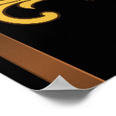 Leopardenbarocke, Verzierte Tierausdruck Poster (Ecke)