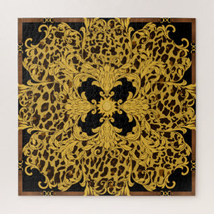 Leopardenbarocke, Verzierte Tierausdruck Puzzle