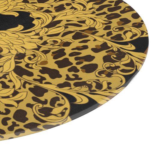 Leopardenbarocke, Verzierte Tierausdruck Schneidebrett (Ecke)