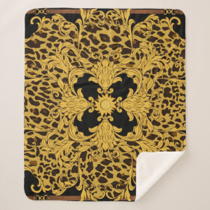 Leopardenbarocke, Verzierte Tierausdruck Sherpadecke