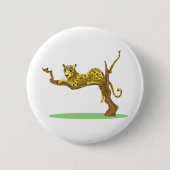 Leopardenbaum - Dschungelwaldlandschaft Button (Vorderseite)