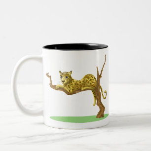 Leopardenbaum - Dschungelwaldlandschaft Zweifarbige Tasse