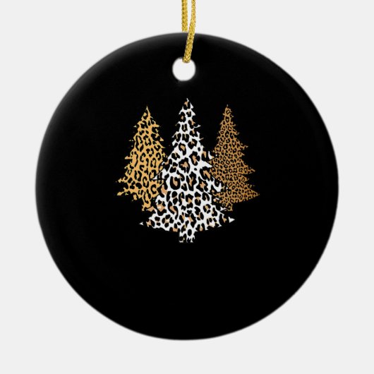 Leopardenbäume Geparden-Geschenk Keramik Ornament (Vorne)