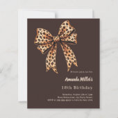 Leopardenbogenbisterne braun Einladung zum Geburts (Vorderseite)