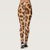 Leopardenbraun gepunktetes Geparden Leggings (Rückseite)