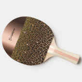 Leopardenbraun, schwarz tischtennis schläger (Seitenansicht)