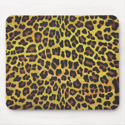 Leopardenbraun und Gelb Mousepad (Vorne)