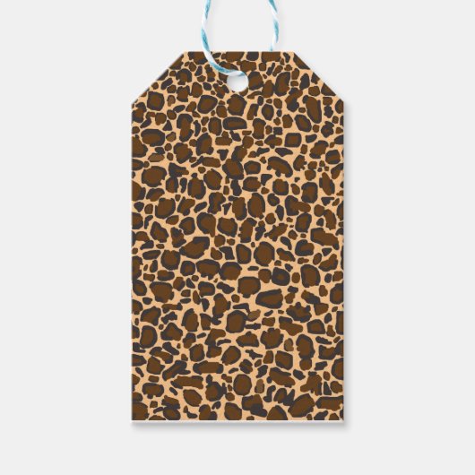 Leopardendesign Geschenkanhänger (Vorderseite)