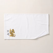 Leopardendesign mit Monogramm Badhandtuch Set (Handtuch)