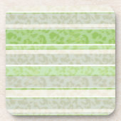 Leopardendruck auf gestreiftem Hintergrund. Getränkeuntersetzer (Vorderseite)