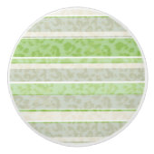 Leopardendruck auf gestreiftem Hintergrund. Keramikknauf (Vorderseite)