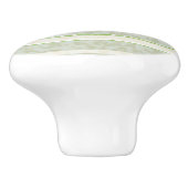 Leopardendruck auf gestreiftem Hintergrund. Keramikknauf (Seitenansicht)