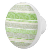 Leopardendruck auf gestreiftem Hintergrund. Keramikknauf (Rechts)