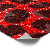 Leopardendruck auf individuelle Name-Neon-Glitzer Poster (Ecke)