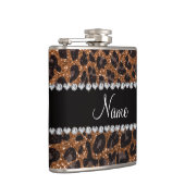 Leopardendruck aus Individuelle Name verbranntem G Flachmann (Rechts)