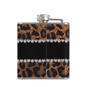 Leopardendruck aus Individuelle Name verbranntem G Flachmann (Rückseite)