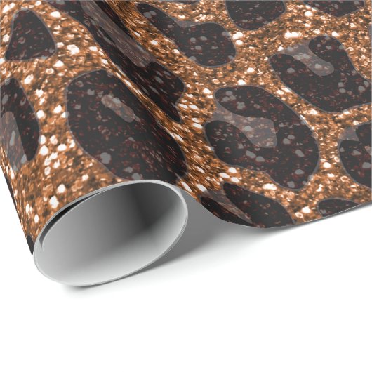 Leopardendruck aus Individuelle Name verbranntem G Geschenkpapier (Rolleneckpunkt)