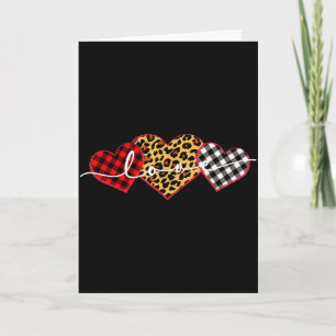 Leopardendruck Büffel Karo Liebe Valentinstag Er Karte