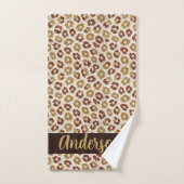 Leopardendruck Faux Glitter | Luxus Badhandtuch Set (Handtuch)