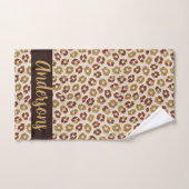 Leopardendruck Faux Glitter | Luxus Badhandtuch Set (Handtuch)